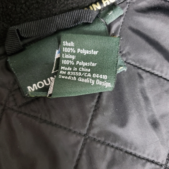MOUNTAIN HORSE Fleece Quilted Black Zip Up Jacket "Crystal" Size Small - Picture 16 of 16